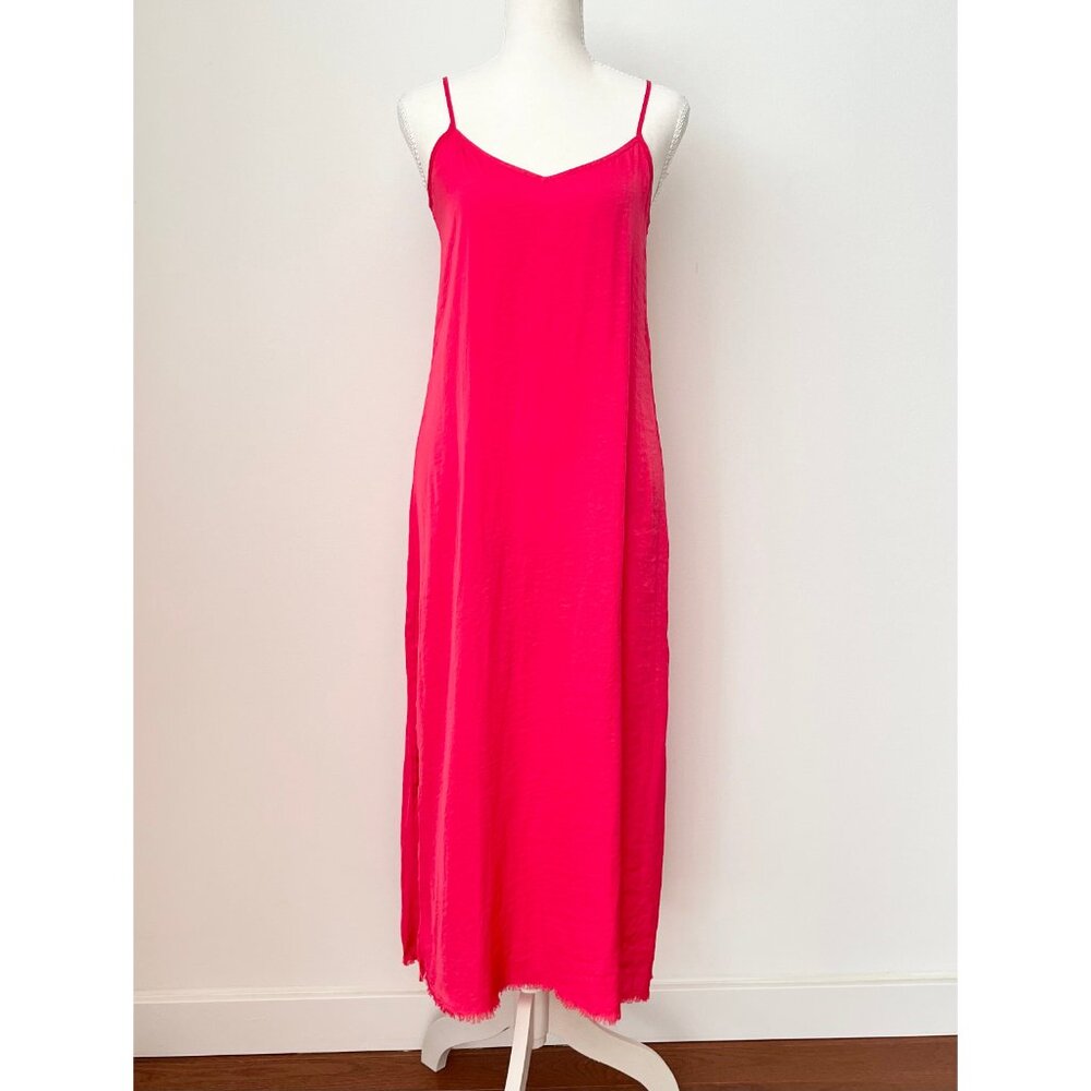 Aerie Slip Dress XS Bright Pink Spaghetti Strap Minimalist Beach Resort Summer